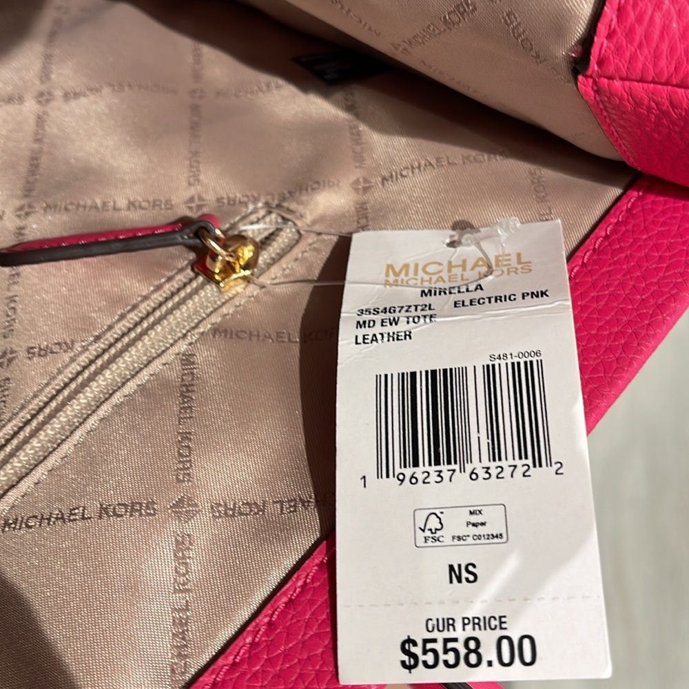Michael Kors Mirella Medium East West Pebbled Leather Tote Shopper Bag MK EW
NWT - Picture 11 of 16